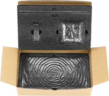 Набір посуду Юда Суші з кераміки, 8 предметів – японський посуд для 2 осіб (2 тарілки, миски для соєвого соусу, палочки та підставка) – високоякісна кераміка, придатний для мікрохвильової печі та миття в посудомийній машині – елегантний подарунок (1 набір