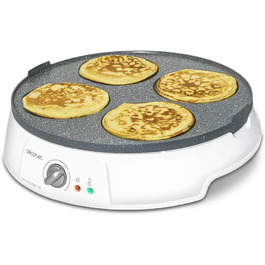 Електрична млинниця Cecotec Crepe Fun CrepeStone Twin 1200 Вт, антипригарна екоплита, реверсивна поверхня для млинців та оладок