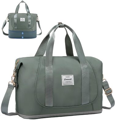 LOVEVOOK Сумка ручної поклажі Ryanair, 40x30x20 см, розширювана, для подорожей літаком, зелена