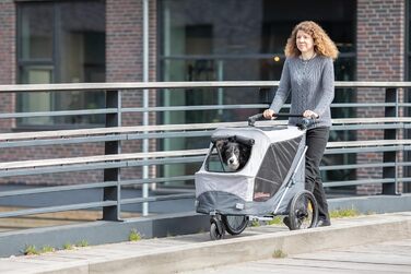 Дитячий велосипедний крісло-переноска TRIXIE для собак до 30 кг, відбиваючий, з функцією складання, з подушкою та кріпленням