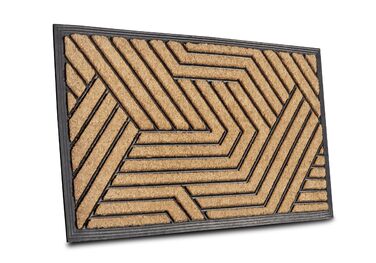 Килимок Hanse Home кокосовий для дому та вулиці 45x75 см (Лабіринт) - вологостійкий, антиковзкий килимок для входу, тераси