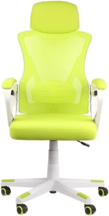 Офісне крісло, крісло для начальника, крісло для роботи з регулюванням, сітчасте дихаюче, колір лайм