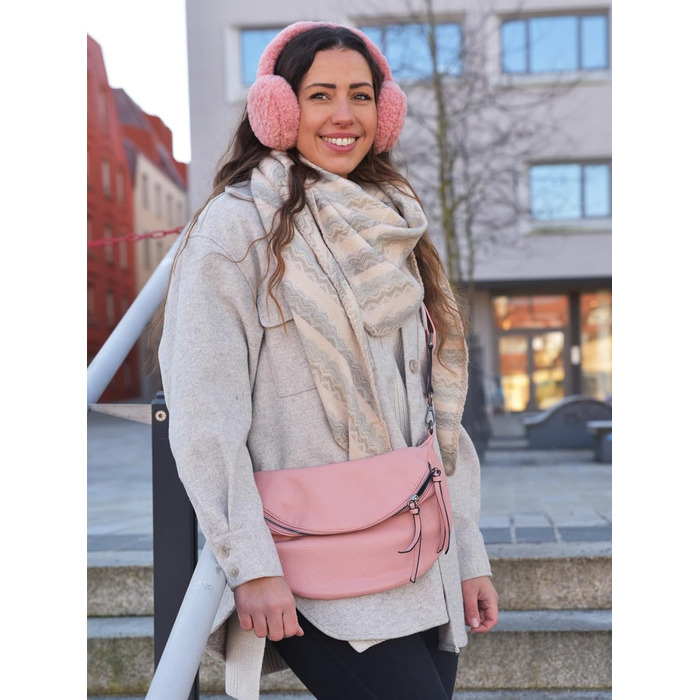 Сумка жіноча styleBREAKER наплечна велика напівмісяць крос-боді Altrose 37x17 см з регульованим ремінцем та двостороннім замком