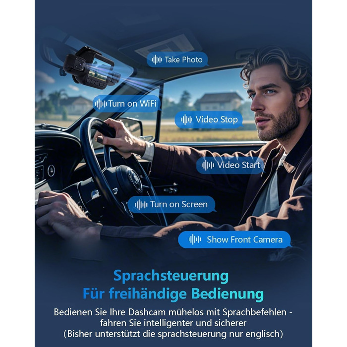 Відеореєстратор HUPEJOS KI Dashcam Auto 4-х канальний з монітором водія, 3K + 3 * 1080P, 360° камера, WiFi, GPS, CPL, 128GB, 24H парковка (V8Pro)