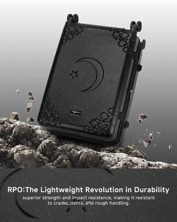 Набір валіз Sea Choice 3 шт. з жорстким корпусом, розширюваний, легкий, з 4 колесами, з тримачем для напоїв та TSA замком, чорний