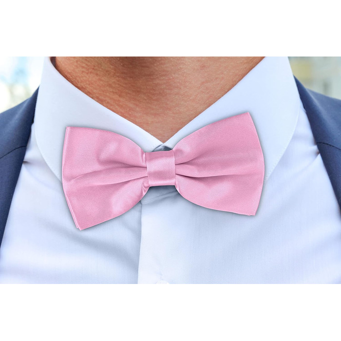 Комплект підтяжок та краватки-метелика з нагрудною хусткою для смокінга, рожевий – 3 шт.