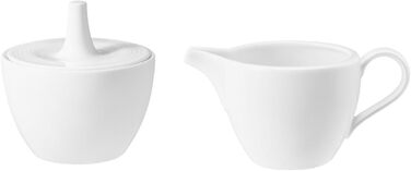 Seltmann Weiden Beat White Sugar Bowl + Milk Jug 2-Piece Set
