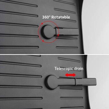 Стійка для сушіння посуду Tomorotec з алюмінію, 2 яруси, з піддоном та тримачем для столових приборів, матовий рожево-золотий