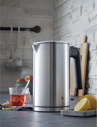 WMF Lono Stainless Steel Kettle 1.6l, Electric Kettle with Scale Filter, 2400 W, Illuminated Water Level Indicator, Matte Stainless Steel