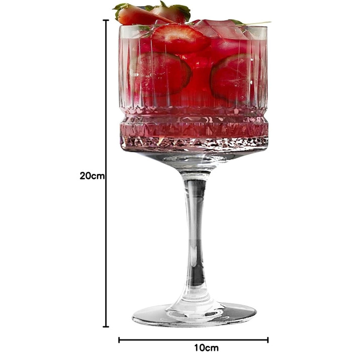 Pasabahce Elysia Pack of 6 Cocktail Glasses, Glass, Transparent, 500 milliliters