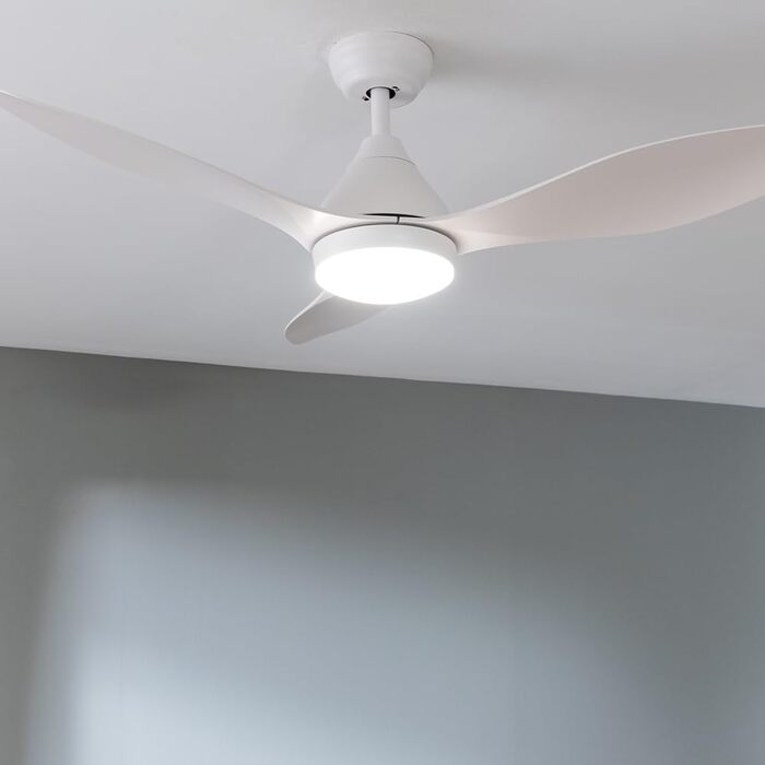 Стельовий вентилятор Cecotec Aero 5200 Line з пультом, LED підсвіткою та таймером, 132 см (52 дюйми), 60 Вт, мідний двигун, 3 швидкості, функція зима, білий