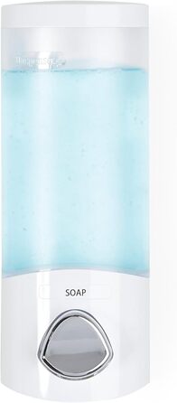 Дозатор для мила, гелю для душу та шампуню Better Living, хром, ABS-пластик, білий, однокамерний