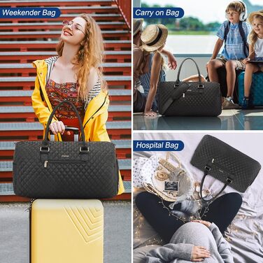 Жіноча спортивна дорожня сумка OVEVOOK XL, водонепроникна, з відділенням для взуття та вологих речей, ручна поклажа для подорожей, чорна