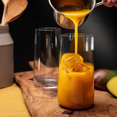 Krosno Highball Juice Glass, 540 ml, Avantgarde Collection, perfect for home, restaurants, parties, dishwasher-safe, 6 pieces
