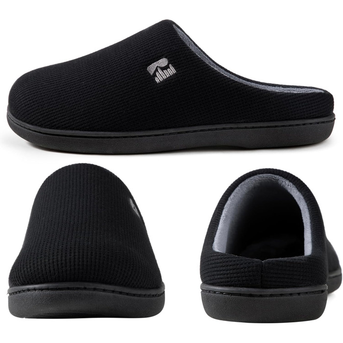 Чоловічі халапи RockDove Original з двокольоровою підошвою з memory foam, 49.5 EU, чорний та сірий