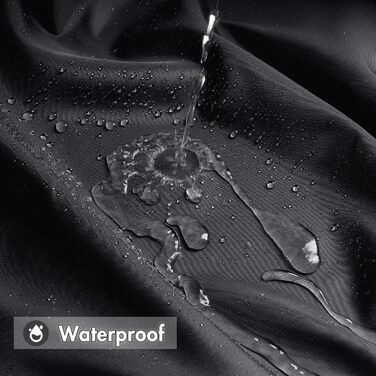 Шторка для душу MIULEE 150x180 см, темно-сіра, водовідштовхувальна, антигрибкова, текстильна, для ванни та душу, з 10 кільцями