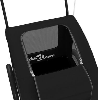 Фургон для собак VidaXL - чорний, 30 кг, Oxford-Gewebe, з прапором та відбивачами