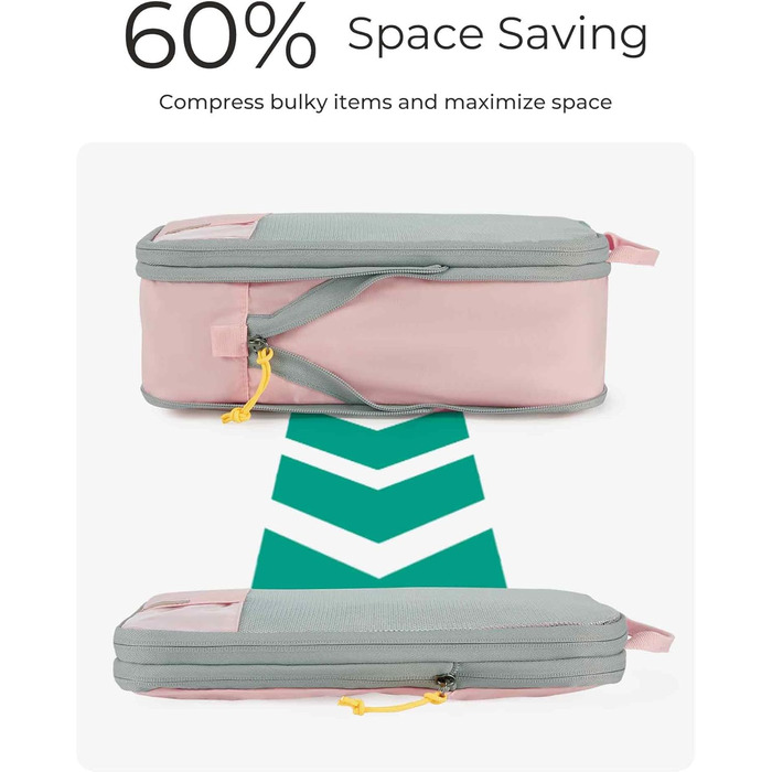 Набір органайзерів для одягу BAGSMART 6 шт. з мішком для білизни - набір кубиків для подорожей, рюкзака, валізи