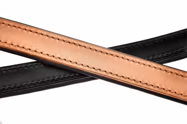 Leather Dog Lead - Training Lead - Leather Lead for Dog - Lead 3-Way Adjustable, for all Dogs (230cm, Beige)