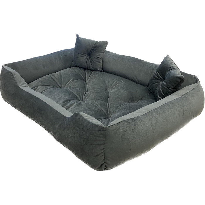 Ортопедичне собаче ліжко Dogs4Life Velours XL 135x100 см | Для великих собак | З водонепроникним покриттям | Зручне собаче ліжко | Легко мити | На відкритий простір | З бортиком