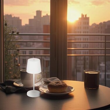 LED лампа BRILONER бездротова, диммерна настільна лампа з USB-C, для дому та кемпінгу, Ø105x260 mm