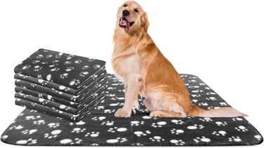 М'яка флісова підстилка для собак і котів Nobleza, 75x75 см (120x100), чорна