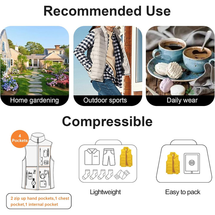 Чоловіча жилетка Chrisuno з пуховим наповнювачем, стеганий верх, для активного відпочинку та катання на лижах, армійного кольору (зелений)