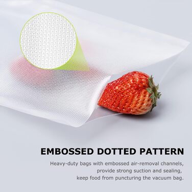 Bonsenkitchen Vacuum Bags 200 Bags 20x30 cm, Professional Foil Bags for all Vacuum Sealers, Vacuum Bags for Food, Sous Vide Freezer Bags, Seal Bags, BPA-free, VB3208