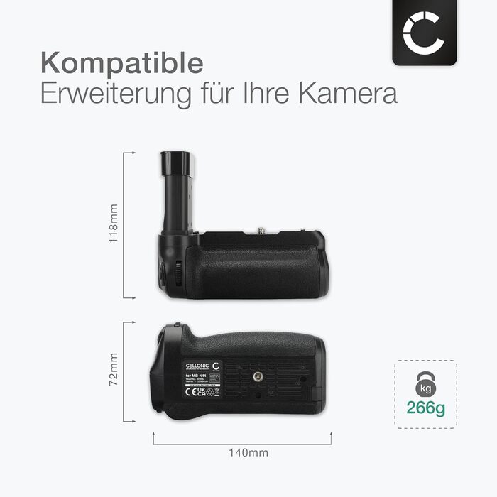 Насадка-ручка CELLONIC для Nikon Z6 II, Z7 II з акумулятором EN-EL15
