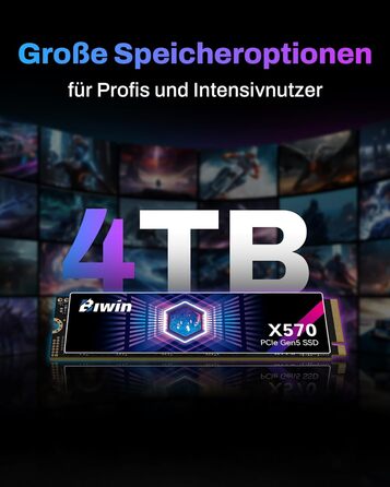 SSD BIWIN Black Opal X570 Gen5 4TB - NVMe PCIe 5.0 (M.2 2280) для ноутбука та ПК