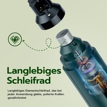 Електричний точилка для кігтів собак 5-ступінчатий з LED-підсвіткою, тихий, перезаряджуваний, потужний точилка для кігтів для домашніх тварин, для собак та котів малих та середніх порід