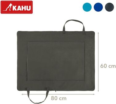 Кімоно® Складаний килимок для собак у подорожах (60x80 см) • Переносний килимок для собак • Подорожній килимок для собак у вигляді сумки • Лежанка для собак для подорожей • Килимок для собак, який можна прати • Колір: Сірий