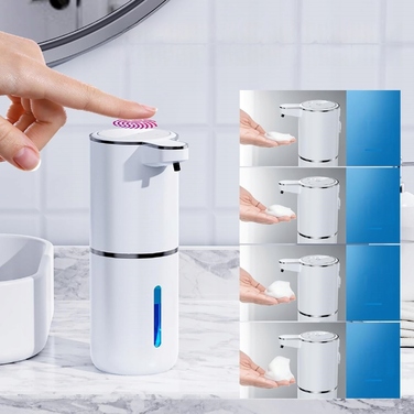 Безконтактний дозатор для мила Bedee, настільний, 380 мл, білий