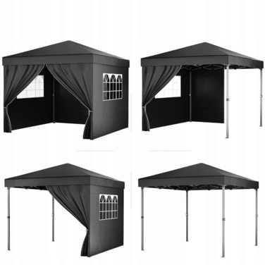 Садова альтанка Holla Garden з 4 стінками, 3 x 3 x 2,5 м