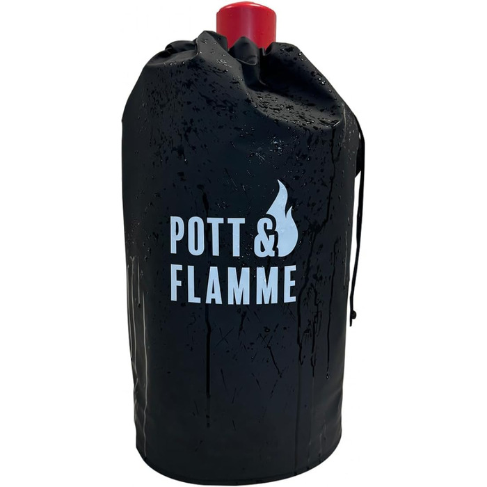 Чохол Bluecraft для газового балона 11 кг з написом 'Pott & Flamme' — захист від негоди, UV-стійкий, довговічний