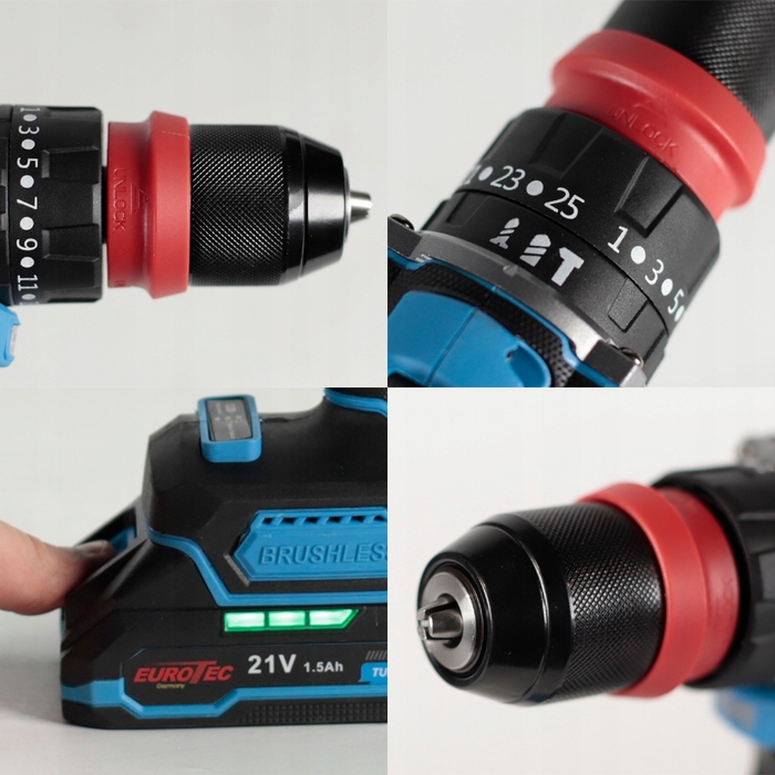 Акумуляторний шурупокрут Eurotec 21V EUCDSU010