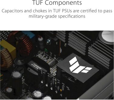 Блок живлення ASUS TUF Gaming 1000W Gold, білий, сертифікація 80 PLUS Gold