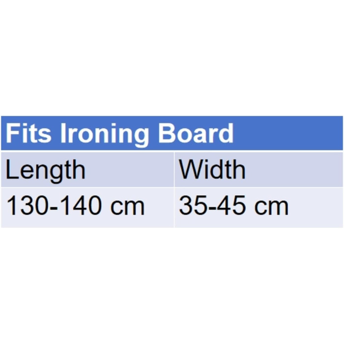 Чохол для прасувальної дошки Umiin, 115x35 см, еластичний, з бавовняним шаром та 6 мм повстяною підкладкою (Чорний & Білий)