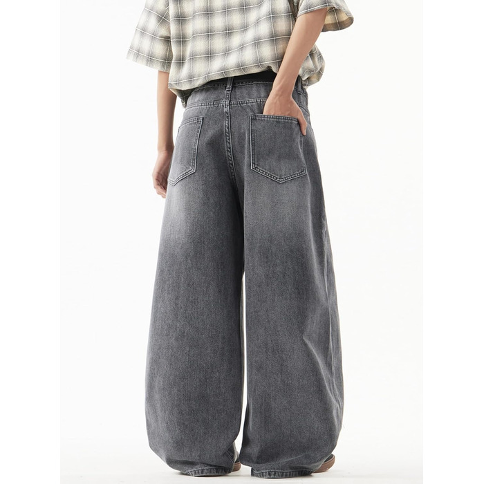 Чоловічі джинси Zewool Baggy Hip Hop широкого крою, сірі (H10 Grau, S) - вуличний стиль, скейтерські джинси