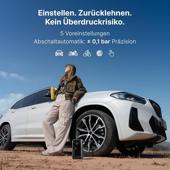 Пауербанк для прикурювання авто M7 SmartIgnition 12V з компресором 60Wh (до 10л бензин/8.5л дизель)
