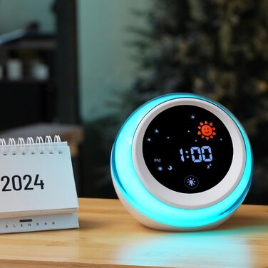 TIMEFUN Sleep Trainer for Kids, Kids Alarm Clock with Night Light Timer for Preschoolers Girls Boys