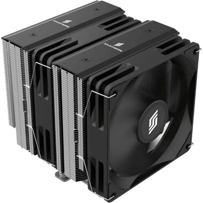 SILENTWARE CPU-Luftkühлер: Dual-Tower, 6 теплових трубок, 2х 120мм вентилятори PWM, RGB підсвітка, TDP до 265W, сумісний з Intel LGA 115X/1200/1700/1851 та AMD AM4/AM5 (Titan Performance)