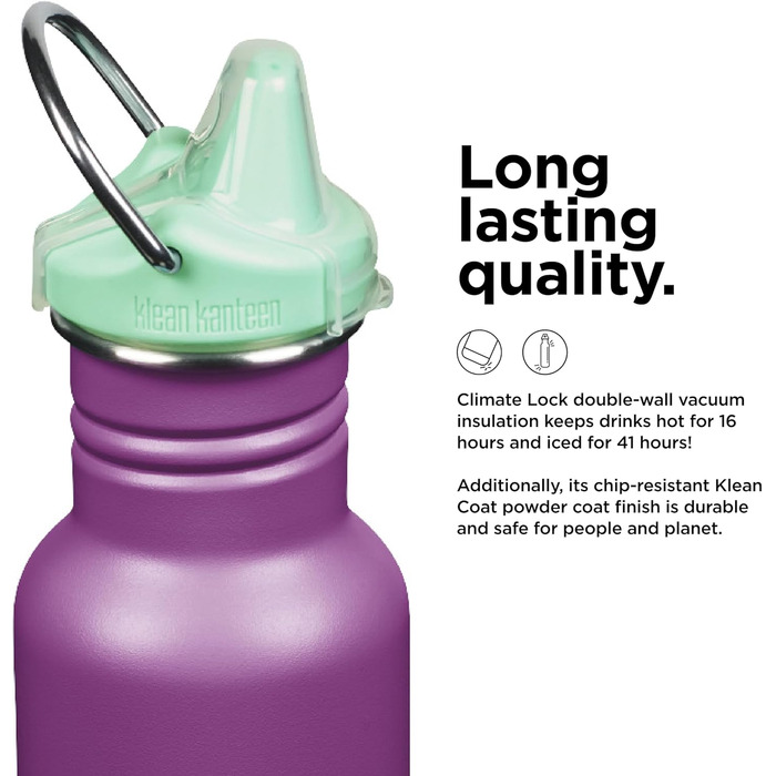 Klean Kanteen Classic Narrow Water Bottle 12 oz (Sparkling Grape)