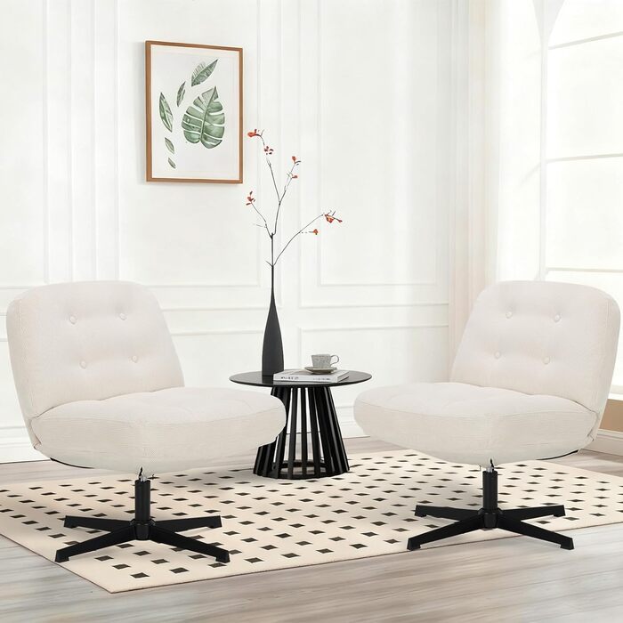 Офісний стіл COLAMY з ергономічним дизайном – зручний крісло з м'яким сидінням 9,5 см, 3D підлокітниками, регульованою підголовником, для офісу, дому та навчання, чорний (білий, набір 2 шт.)