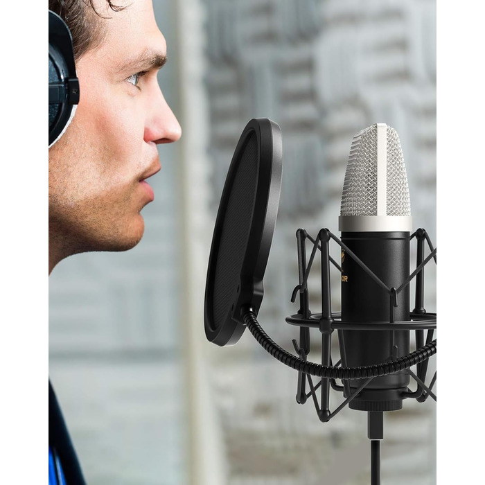 Мікрофон TONOR TC-2030 USB з великою мембраною для ПК, студії, стрімінгу, YouTube, співу, геймінгу. Комплект з мікрофонним штативом. 192 кГц/24 біт.