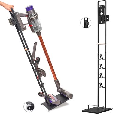 Тримач для пилососа Dyson: V15, V12, V11, V10, V8, V7, V6. Білий/Чорний, для акумуляторних моделей та аксесуарів