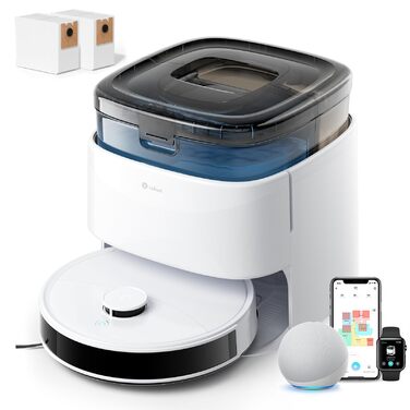 Робот-пилосос LEFANT M320 3-в-1 з функцією миття, 6000Pa, навігація, 800мл, 240хв, Wi-Fi, для тварин, килимів