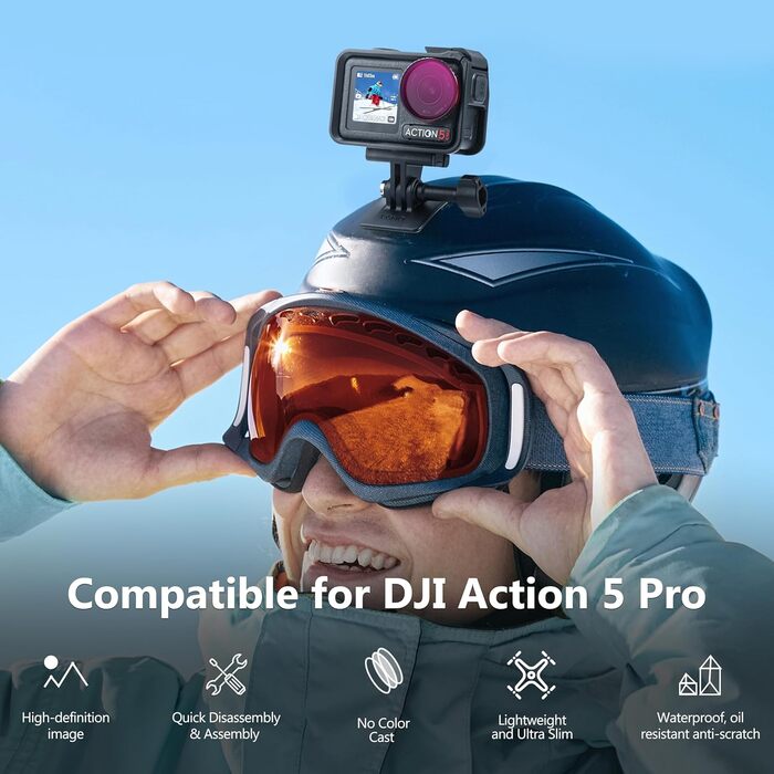 Фільтр ND для DJI Osmo Action 5 Pro/4/3: Набір Tomat (4 шт.) ND8, ND16, ND32, CPL, HD, алюмінієвий