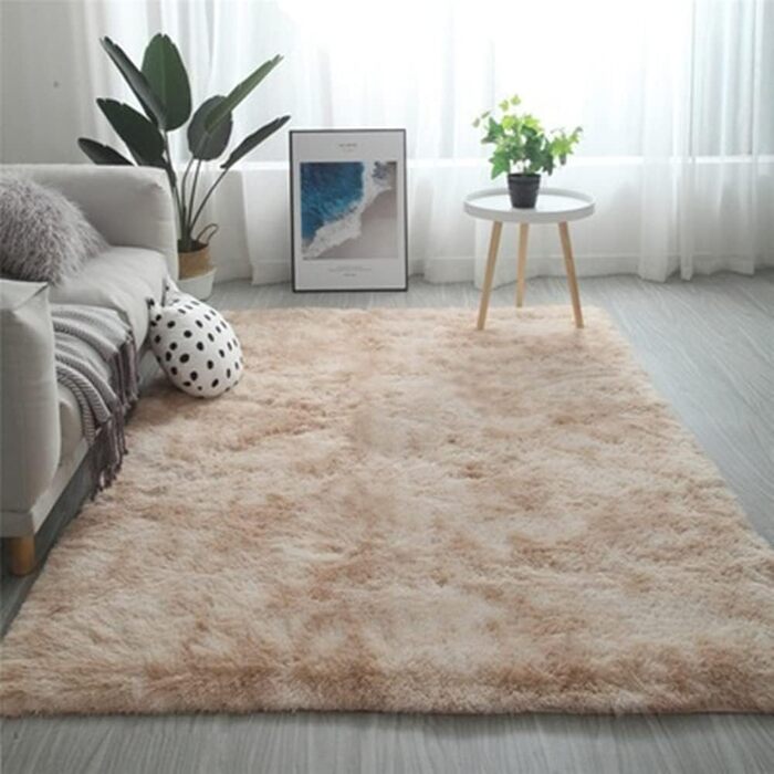 OYIMUA High-Pile Rug 160×230 cm Beige, Modern Fluffy Rug Living Room Children's Room Decor Bedroom Hallway Runner Outdoor Rug Faux Fur Shaggy Plain Bed Rug Beige 160 x 230 cm