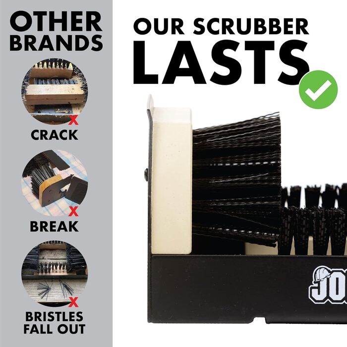 JobSite The Original Boot Scrubber - The Original All-in-1 All-Weather Boot, Shoe Cleaning, Polishing, and Scrub Brush